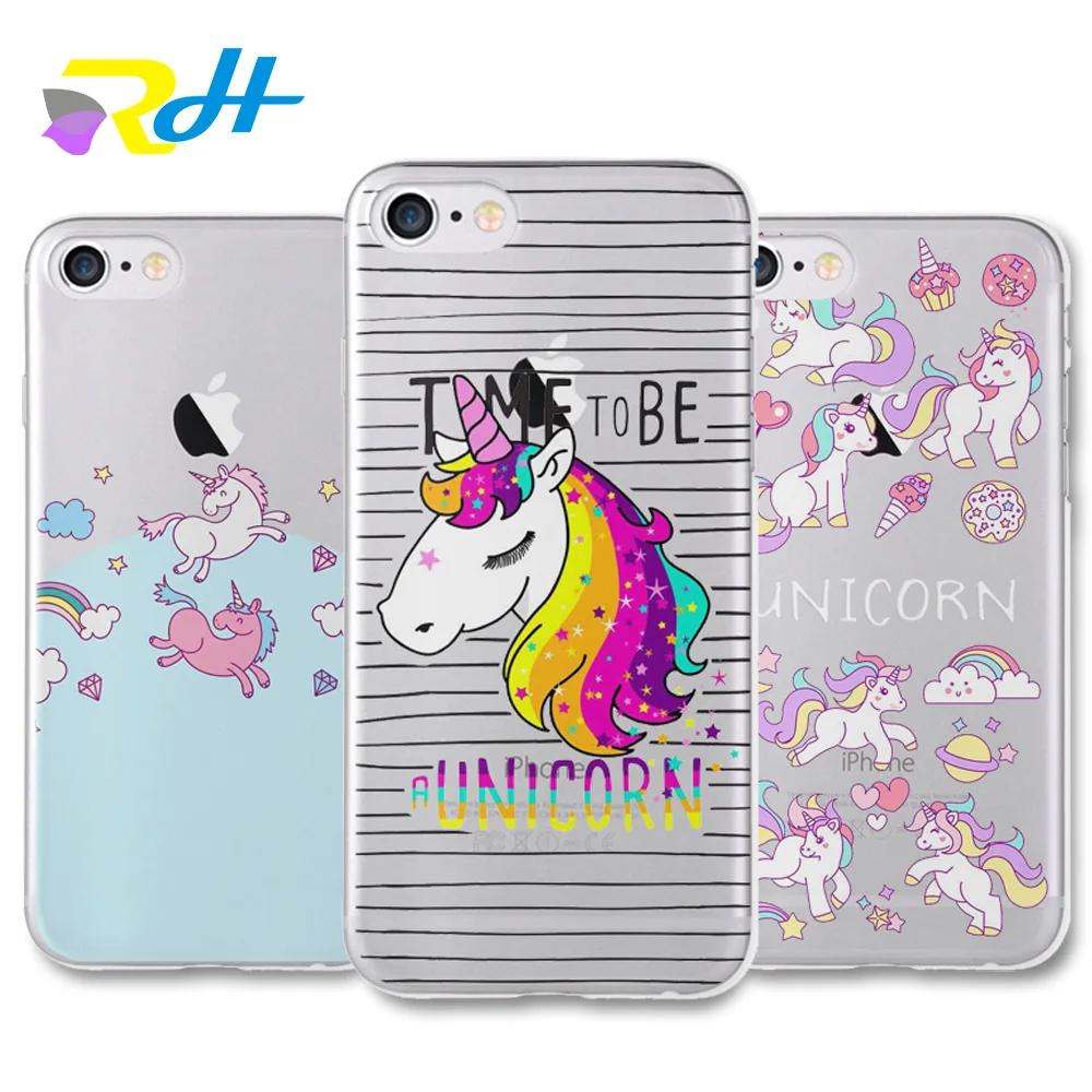 

Cute Portuguese Design Rainbow Unicorn Case For iPhone 6 6S Plus 5 5S SE 7 7 Plus 8 X Xr Xs Max Transparent Silicone Phone Cover