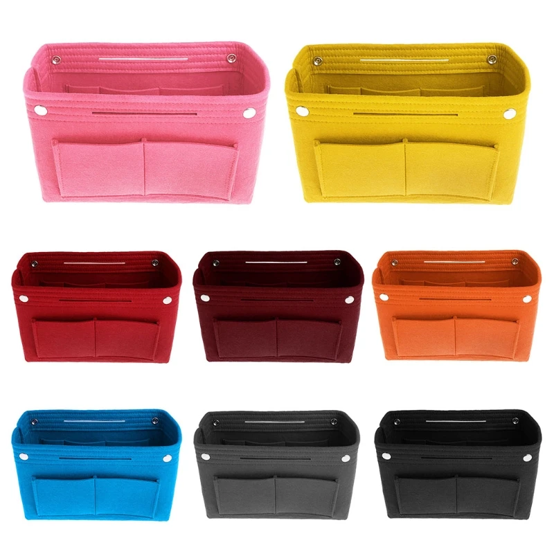 cheap Women #039;s Casual Felt Makeup Bag Handbag Organizer Purse Insert Bag Fabric Storage Cosmetic Pouch Bags for Women Travel