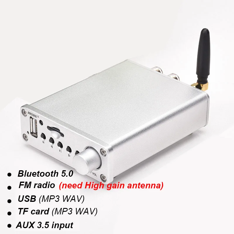 Lusya TPA3116 Bluetooth 5,0 цифровой аудио усилитель мощности 50 Вт * 2 AUX TF USB вход переменного тока 15-24 V T0711