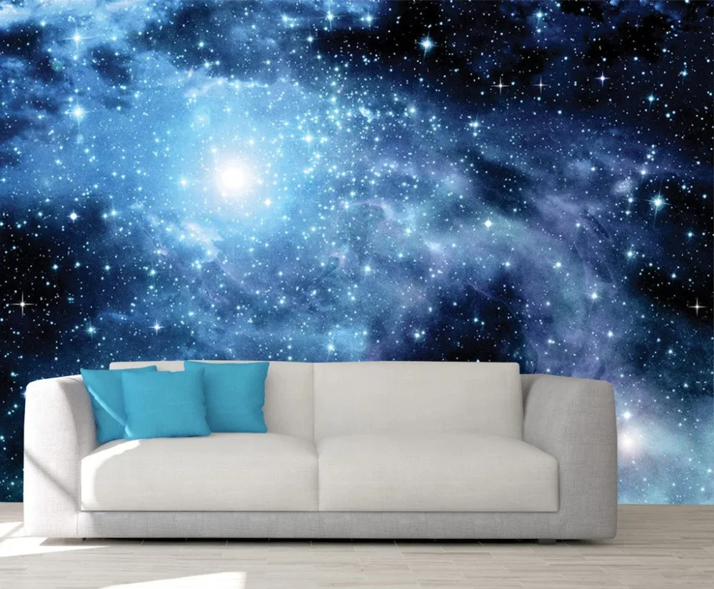 55 Galaxy Mural, Space Wallpaper, Outer Space Wall Mural, Stars, Deep Space, Universe, Planet, Planets, Solar System, Space, Peel and Stick