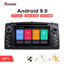 2 Din Android 9.0GPS радио Автомобильный мультимедийный для Toyota Corolla E120 BYD F3 2001 2002 2003 2004 2005 2006 головное устройство стереонавигация