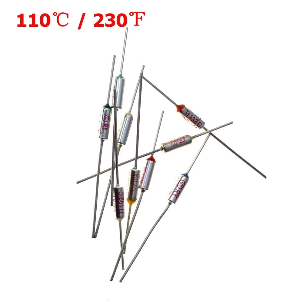250V 10A 110 Celsius Degree Mini temp fuse metal shell Micro thermal