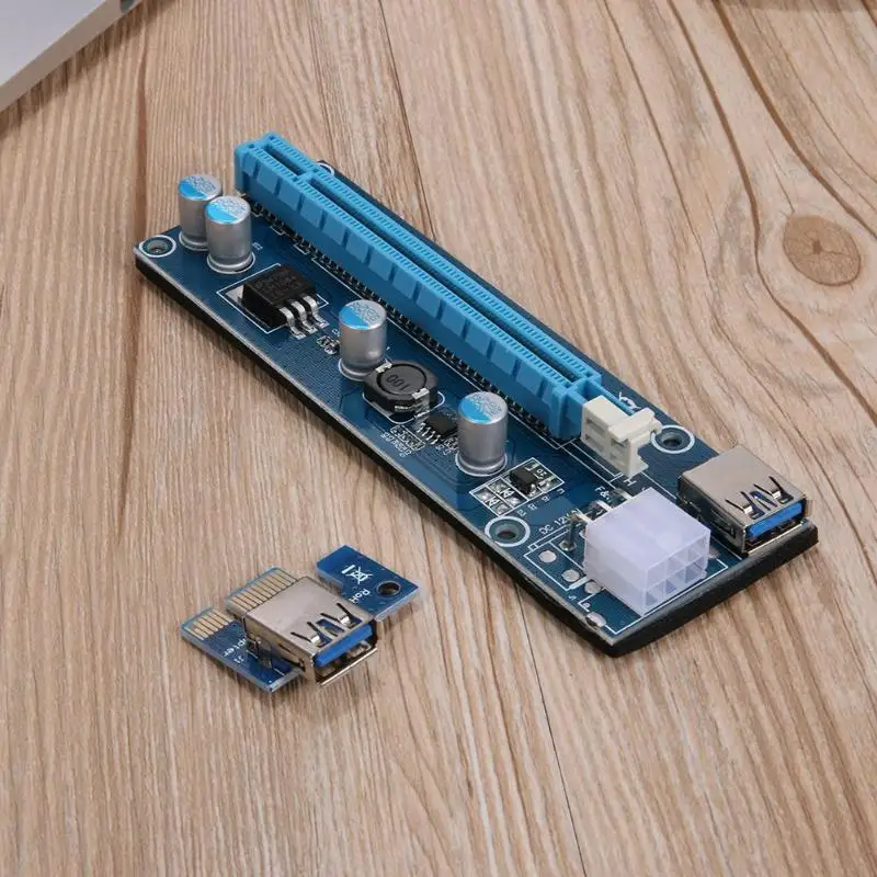 PCI-E 1X до 16X переходник адаптера+ USB 3,0 кабель 15Pin SATA до 6Pin IDE molex кабель питания низкая цена