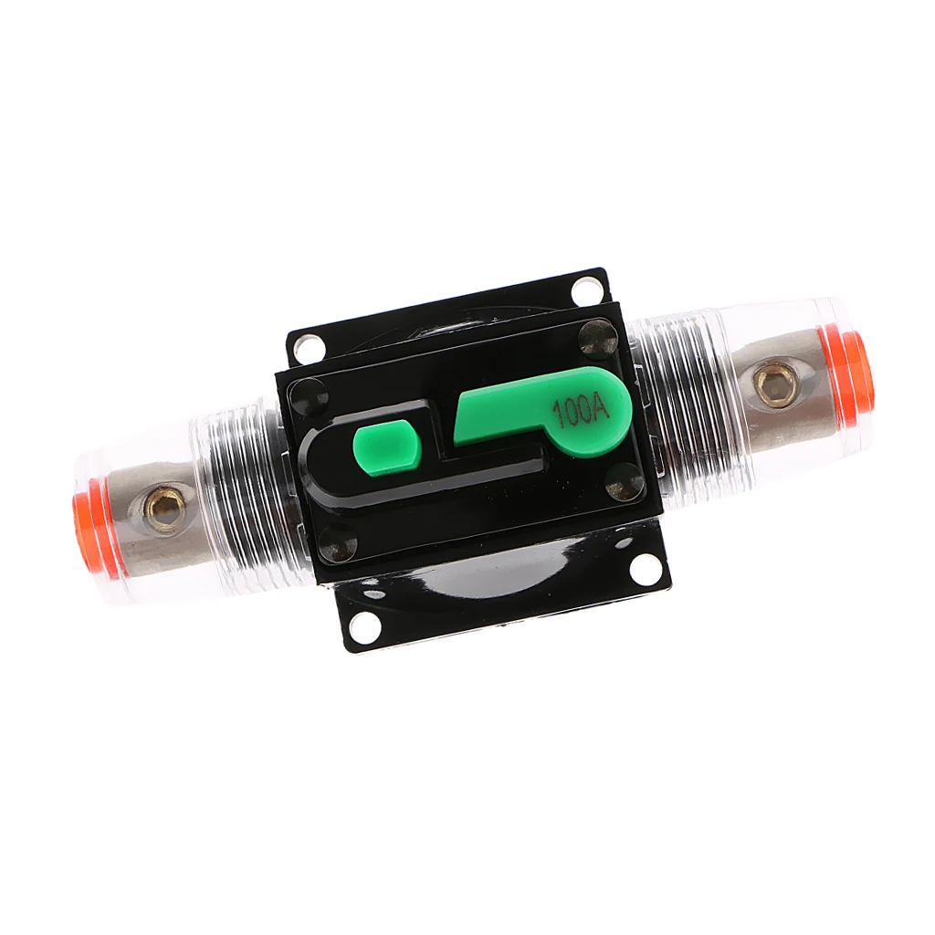 MagiDeal 12V-36V In-Line Circuit Breaker Fuse Auto Car Stereo Audio 100AMP Water Resistant Housing