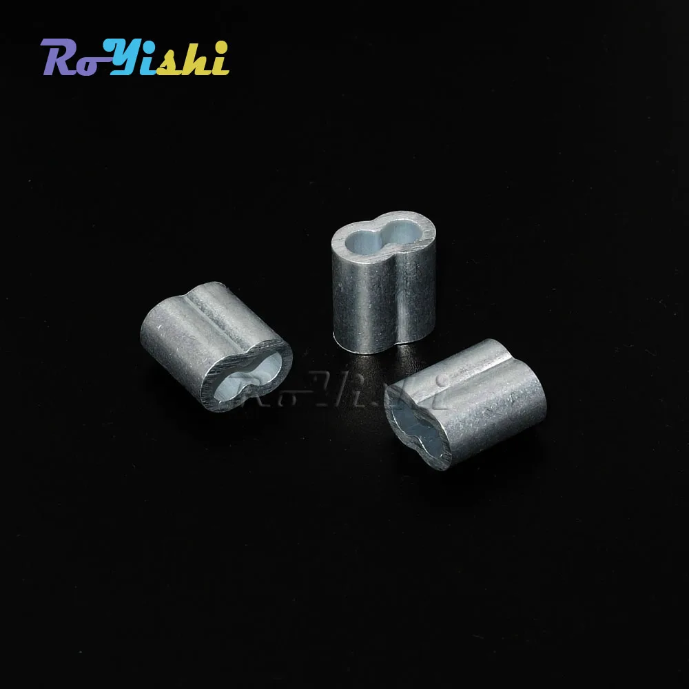 

100pcs/pack 1.5mm Aluminum Cable Crimps Sleeves Rope Clip Fittings Loop Sleeve