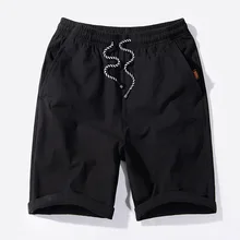 Летние однотонные новые мужские шорты кэжуал хлопковые пляжные шорты мужские стрейч высокого качества брендовая одежда M-4XL