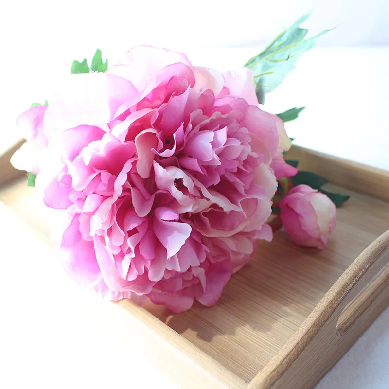 Silk peonies roses artificial flowers (47)