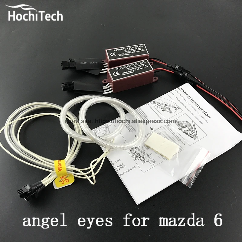 

HochiTech WHITE 6000K CCFL Headlight Halo Angel Demon Eyes Kit angel eyes light for mazda 6 2007 2008 2009 2010 2011 2012