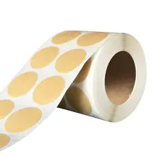 Крафт-бумага кодирования точечная метка самоклеящаяся кожура и палка коричневые натуральные точечные наклейки 1 дюйм круглые цветные этикетки с кодом