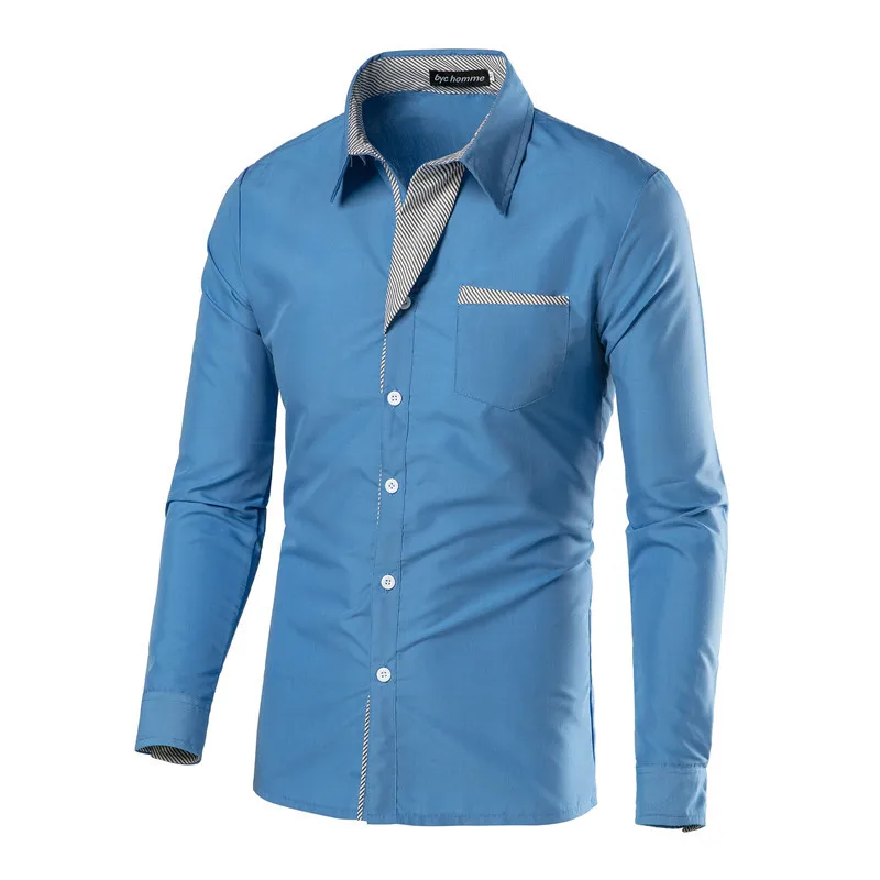 2019 جديد أزياء العلامة التجارية Camisa الغمد طويل كم قميص الرجال الكورية سليم تصميم الرسمي عارضة الذكور اللباس قميص حجم M-4XL