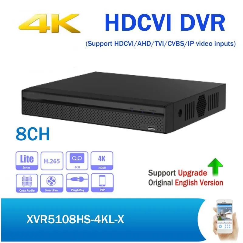 DH 4K XVR наборы 8CH XVR5108HS 4KL X HDCVI DVR с 4 HAC HDW2802T A Starlight IR Dome CVI камера для безопасности CCTV
