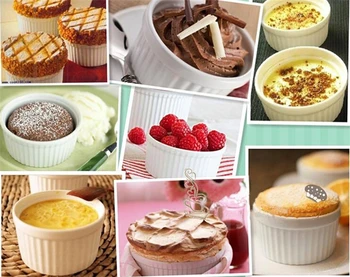 

Goodies Color Ceramic Baking Mold Jelly Pudding Bowl Souffle Tarts Baked Bowl Cake Tools