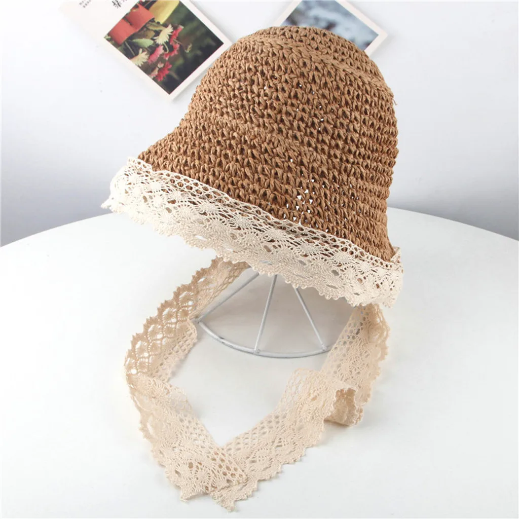 Летние женские дышащие шапки с лентами для подростков соломенная шляпа семейная