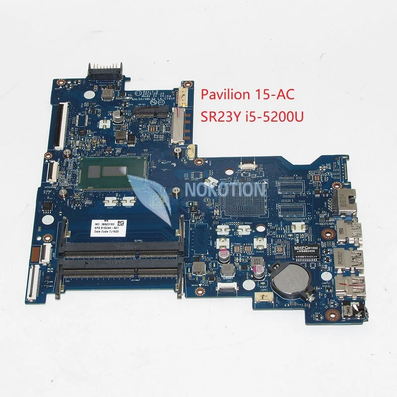 

NOKOTION AHL50 ABL52 LA-C701P 815244-501 815244-001 for HP Pavilion 15-A 440 G3 Laptop motherboard SR23Y i5-5200U