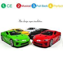 Pull Back Musical Toys for 1:32 Lexus Diecast Car Models Sounds Car Toys Vehicles Hobbies Mini Educational New