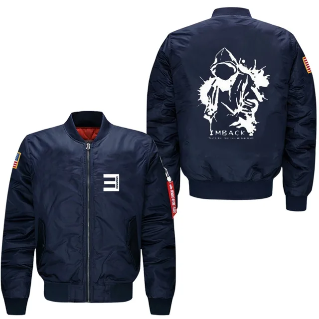 Primavera bomber giacca di volo eminem sprint di svago degli uomini ... Cappotto termico traspirante
