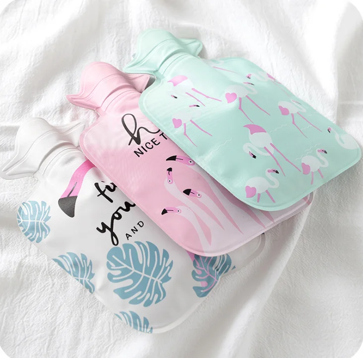 

cartoon warmer hand hot water bottle explosion-proof warm heater bag simple style portable hand warmer water warm handbag LF320