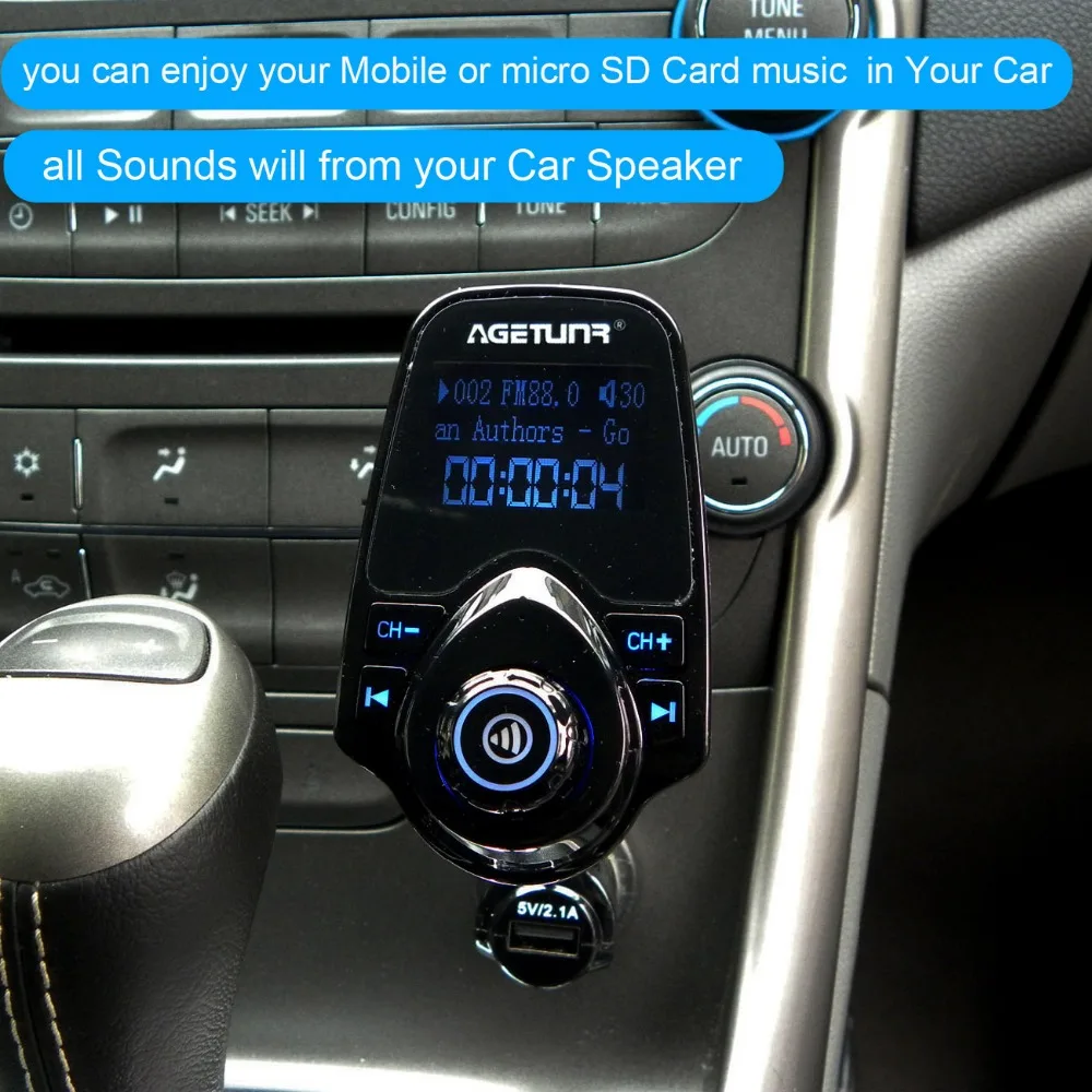 XCGaoon T10 Bluetooth автомобильный комплект гарнитуры FM передатчик AUX Автомобильный MP3