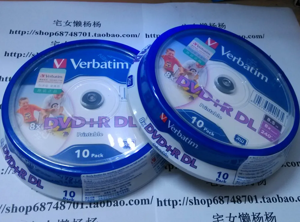 20pcs Verbatim Printable DVD Discs 8X DVD R DL 8 5G Blank Dvd Dl in