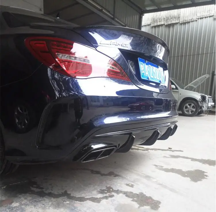 

4 Outlet Rear Bumper ABS Diffuser with Exhaust Tips For Benz W117 CLA45 CLA180 CLA200 CLA250 CLA Class 2016 2017 2018