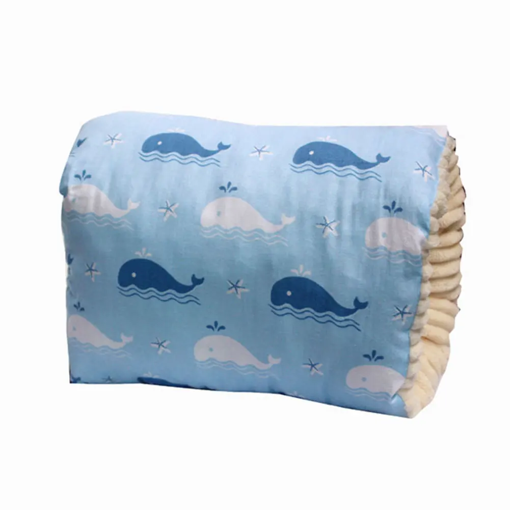 Мягкие удобные портативные ползунки для грудного вскармливания на подушку для защиты новорожденного хлопка - Цвет: Blue Whale