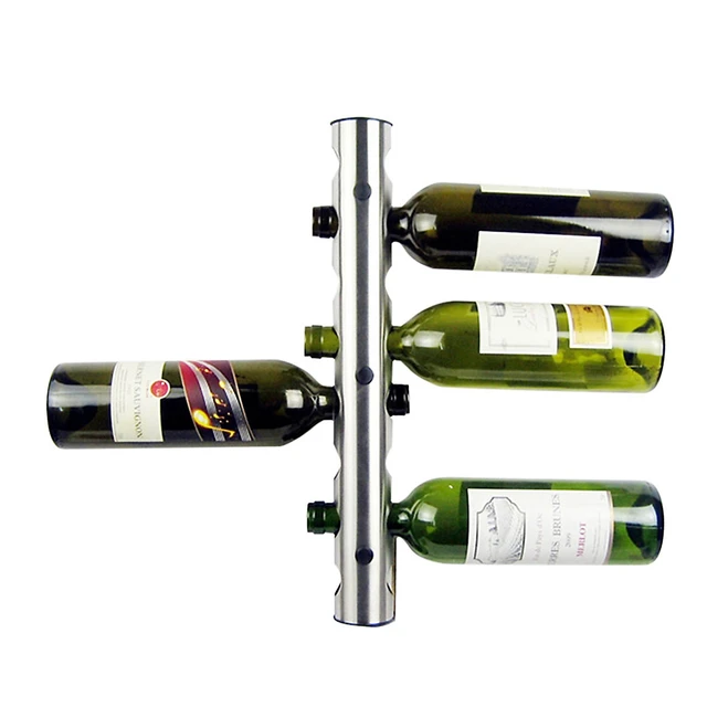 New Creative 8 Holes Metal Stainless Steel Wall Mounted Wine New Creative 8 Holes Metal Stainless Steel Wall Mounted Wine Bottle Holder Rack Unique