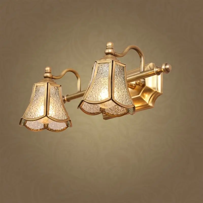 

American e14 wall lamp home Iron Candle single art head balcony corridor bedroom bedside wall lampS crystal wall light ZA92021