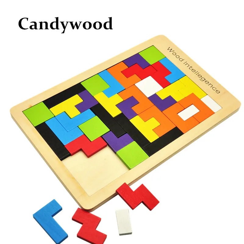 Kids Toys Wooden Tangram/Jigsaw Board Puzzle Brain Teaser ...
