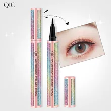 QIC Черная Подводка для глаз лучший Водонепроницаемый жидкая подводка для глаз Ручка высокого пигмента и длительное время макияжная подводка для глаз