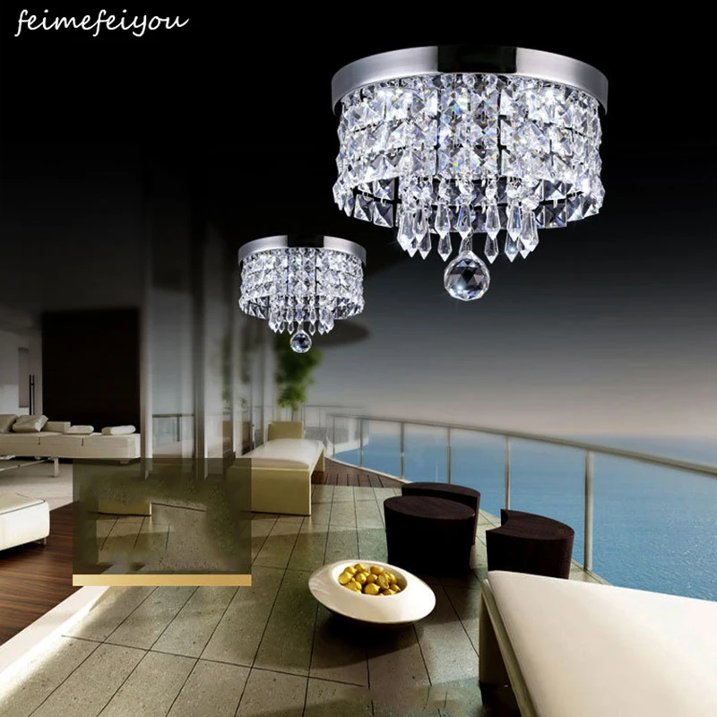 

Modern Crystal LED Ceiling light Fixture For Indoor Lamp lamparas de techo Surface Mounting Ceiling Lamp For Bedroom Dining Room