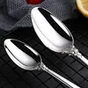 4 unids/set de plata cubiertos conjunto de vajilla para cena cubertería de plata PARA CENA tenedor cuchara cuchillo envío de la gota ► Foto 3/6