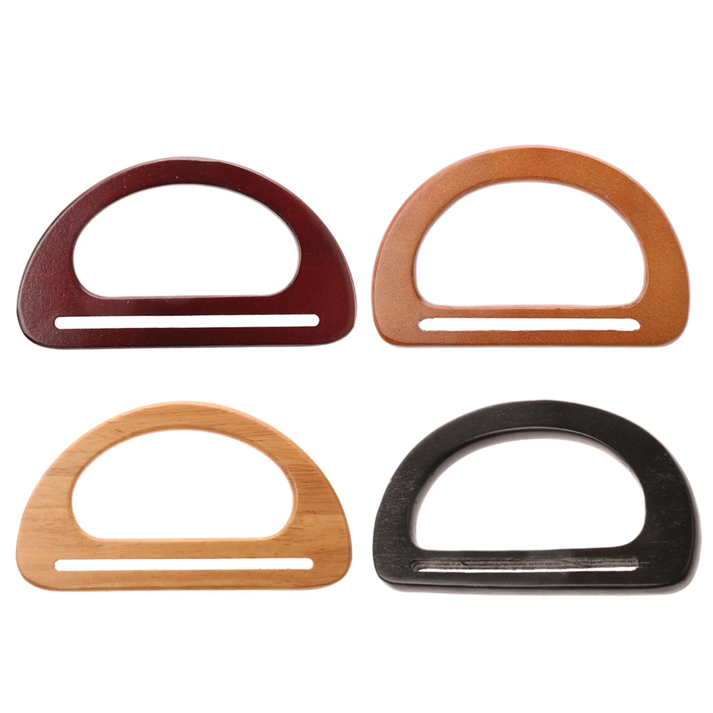 1 Piece Solid Slippy Wooden Handles Replacement Parts for Bag Handbags Canvas Shopping Tote DIY Handmade Supplies