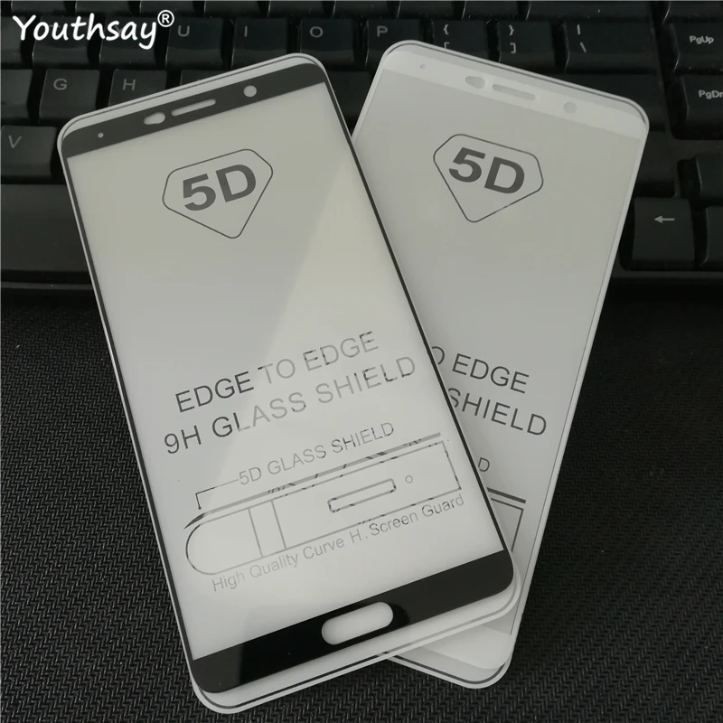 5D Full Glue Cover Tempered Glass For Huawei Mate 10 Screen Protector Protective Film Mate10 | Мобильные телефоны и