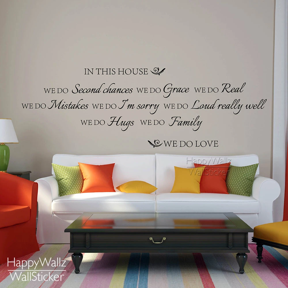 In Diesem Haus Familie Quote Wandaufkleber Diy Hause Quote