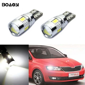 

BOAOSI 2x T10 W5W 5630SMD Error Free Samsung LED Canbus For skoda superb octavia a7 a 5 2 fabia rapid yeti Felicia
