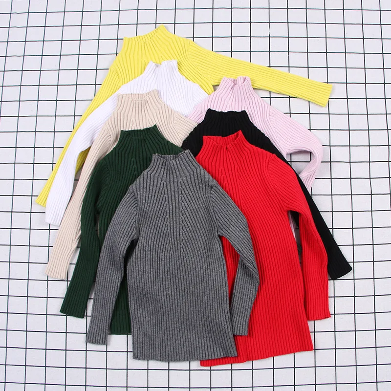 

Kids Knitwear Sweaters Winter Boys Knitted Pullovers Baby Girls Sweaters Stretch Slim Warm Toddler Sweater Top Children Clothing