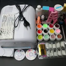 Горячая Профессионального 36 Вт Белый Гель-Лак Cur-ing УФ-Сушки Лампы 12 Цвета Ногтей Маникюрный Набор Инструментов Для Красоты Ногтей BTT-92