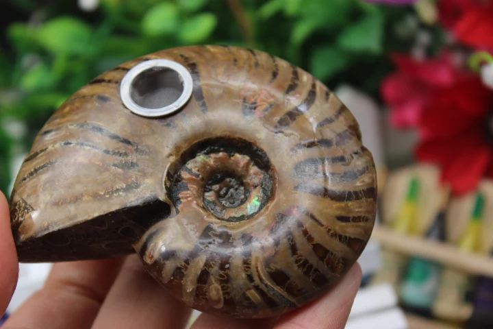 

158grams of natural quartz crystal cured conch smoking pipe A2