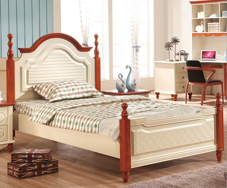 Мебель для спальни детская кровать из цельного дерева KT312|solid wood kids bed|bedroom furniturekids