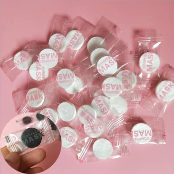 

100pc DIY Natural Face Mask Compress Masque Moisturizing Compressed Facial Masks Cotton Skin Care Beauty Facial Care White Black