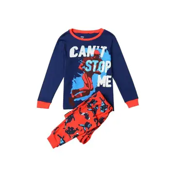 

Baby Boy - CAN'T STOP ME Personalized Print, Children Sleepwear, Monogrammed Kids PJ Set Toddler Pajamas