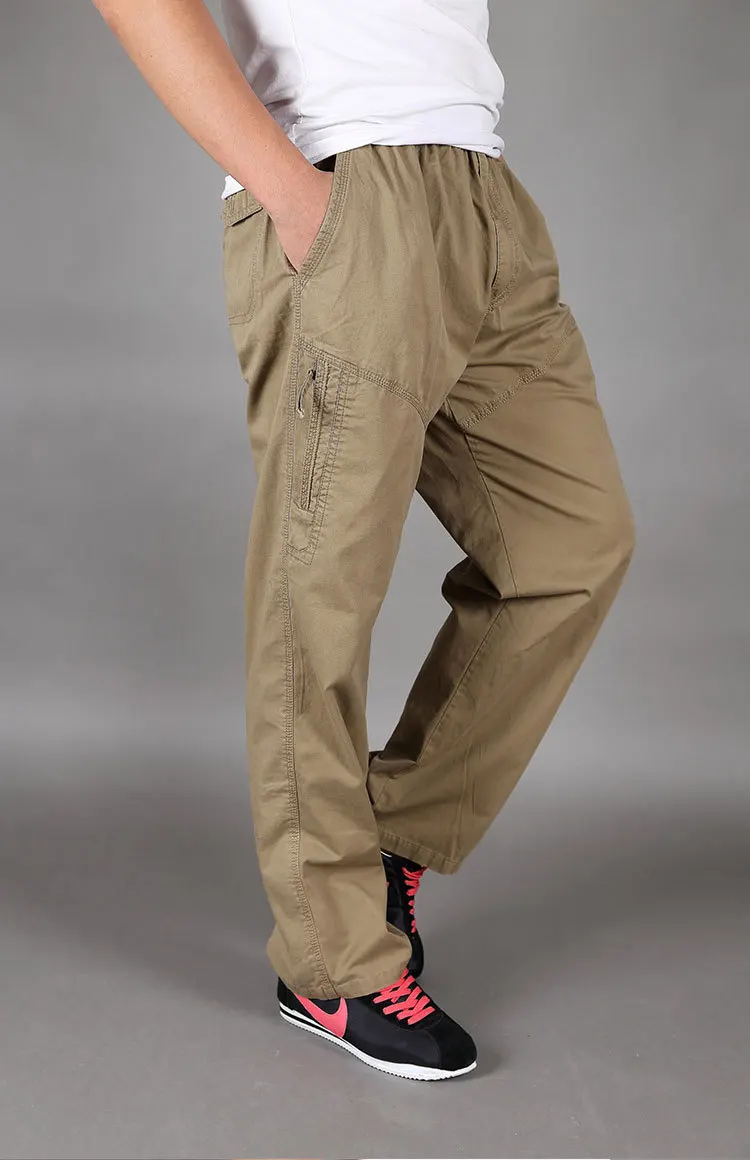 Большие размеры XL-6 XL(123 см талия), весна и лето, тонкие большие размеры из хлопка для отдыха, свободные мужские брюки