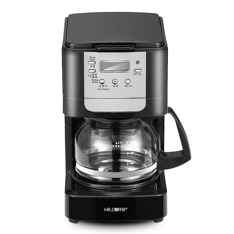 

American Intelligent Authentic Coffee Maker Home Digital LED Display Reservation Timing Coffee Machine with Coffee Filter