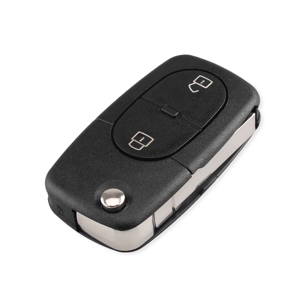 KEYYOU Флип складной брелок дистанционного ключа автомобиля оболочки чехол для VW Passat Jetta Golf Beetle 3/2+ кнопки тревоги CR1616
