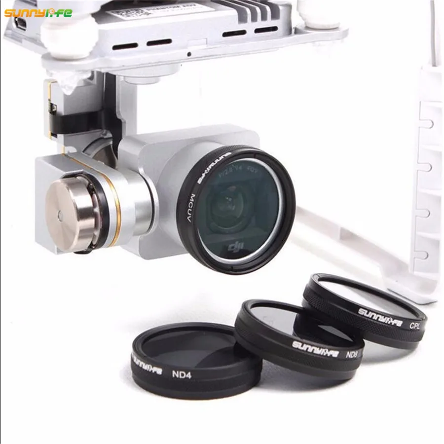 

Sunnylife DJI Phantom 4 Camera Lens Filters ND4 / ND8 / MCUV / CPL for DJI Phantom 3 Standard Professional Advanced Camera Lens