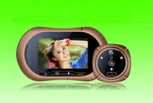 Freeship 3.7Inch Wide Angle Visual Door Peephole GSM MMS Door Viewer HD Door Eye Doorbell Video Door Phone Color IR Camera