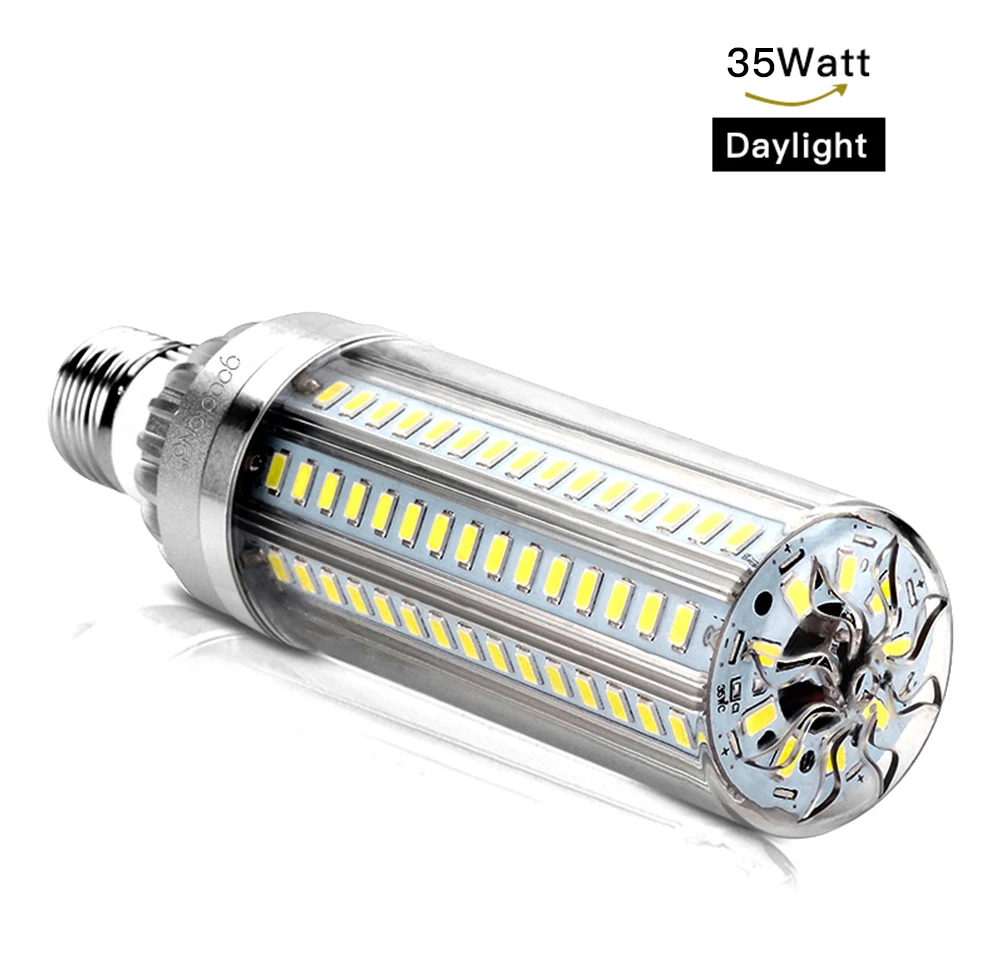 LED Lamp Chandelier LED Bulb 110V 220V LED Corn Bulb E27 25W 35W 50W Aluminum Ampoule For Warehouse Square Lighting - Испускаемый цвет: 35W