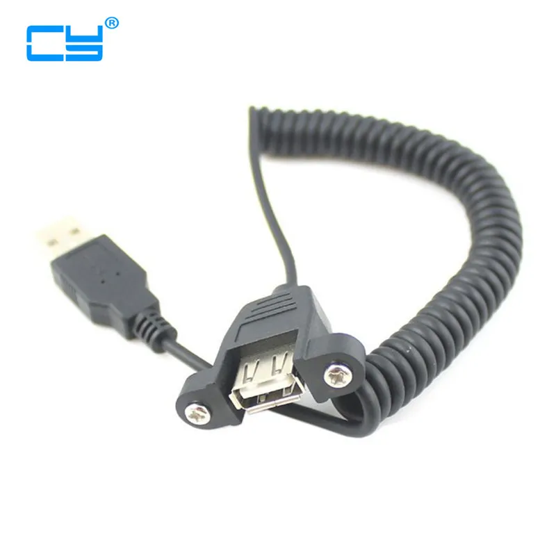 120cm/4FT USB 2.0 A Male to Female Extension Stretch Cable With Panel Mount Screw Hole | Компьютеры и офис