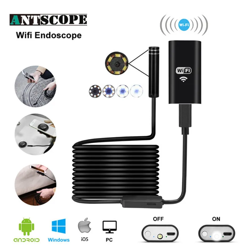 

Antscope Wifi Endoscope 720P 1/2/3.5/5/7/10M Softwire Hardwire Boroscopio Android 720P iOS Iphone Inspection Kamera Endoscopio19