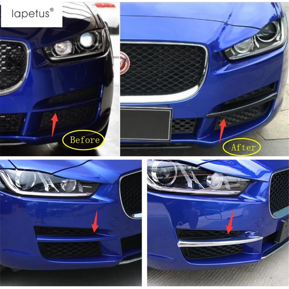 Lapetus аксессуары Подходит для Jaguar XE наружные передние фары лампы век бровей литье крышка комплект отделка